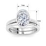 2 Carat Oval Shape Lab Grown Diamond Ring In Sterling Silver, Solitaire Image-6