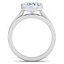 3 Carat Oval Shape Lab Grown Diamond Ring In Sterling Silver, Solitaire Image-4
