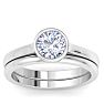 1 Carat Round Shape Lab Grown Diamond Ring In Sterling Silver, Solitaire Image-1