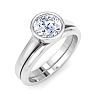 1 Carat Round Shape Lab Grown Diamond Ring In Sterling Silver, Solitaire Image-2