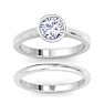 1 Carat Round Shape Lab Grown Diamond Ring In Sterling Silver, Solitaire Image-3
