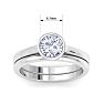 1 Carat Round Shape Lab Grown Diamond Ring In Sterling Silver, Solitaire Image-6
