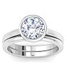 2 Carat Round Shape Lab Grown Diamond Ring In Sterling Silver, Solitaire Image-1