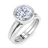 2 Carat Round Shape Lab Grown Diamond Ring In Sterling Silver, Solitaire Image-2