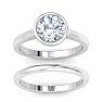 2 Carat Round Shape Lab Grown Diamond Ring In Sterling Silver, Solitaire Image-3