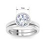 2 Carat Round Shape Lab Grown Diamond Ring In Sterling Silver, Solitaire Image-6
