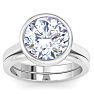5 Carat Round Shape Lab Grown Diamond Ring In Sterling Silver, Solitaire Image-1