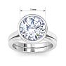 5 Carat Round Shape Lab Grown Diamond Ring In Sterling Silver, Solitaire Image-6