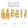 Jaclyn Smith Elegant Gold Hoop Earrings Set of 3 Image-2