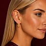 Jaclyn Smith Elegant Gold Hoop Earrings Set of 3 Image-3