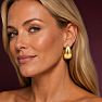 Jaclyn Smith Unique Gold Hoop Earrings Set of 3 Image-5