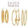 Jaclyn Smith Special Gold Hoop Earrings Set of 3 Image-1