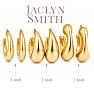 Jaclyn Smith Modern Gold Hoop Earrings Set of 3 Image-2