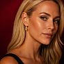 Jaclyn Smith Modern Gold Hoop Earrings Set of 3 Image-3