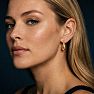 Jaclyn Smith Modern Gold Hoop Earrings Set of 3 Image-4