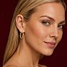 Jaclyn Smith Sassy Gold Hoop Earrings Set of 3 Image-4
