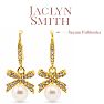Jaclyn Smith Bow Pearl Drop Earrings In Gold Image-3
