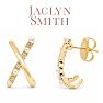 Jaclyn Smith Crystal X Earrings In Gold Image-1