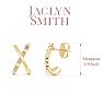 Jaclyn Smith Crystal X Earrings In Gold Image-2