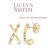 Jaclyn Smith Crystal X Earrings In Gold Image-3