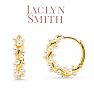 Jaclyn Smith Dainty Pearl Hoop Earrings In Gold Image-1