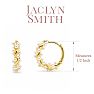 Jaclyn Smith Dainty Pearl Hoop Earrings In Gold Image-2