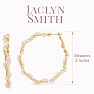 Jaclyn Smith Large Pearl Hoop Earrings In Gold Image-2