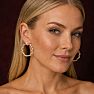 Jaclyn Smith Large Pearl Hoop Earrings In Gold Image-4