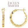 Jaclyn Smith Contemporary Hoop Earrings In Gold Image-1
