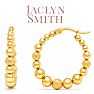 Jaclyn Smith Beaded Hoop Earrings In Gold Image-1