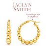 Jaclyn Smith Beaded Hoop Earrings In Gold Image-3