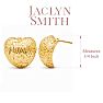 Jaclyn Smith Heart Statement Stud Earrings In Gold Image-2