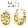Jaclyn Smith Heavy Hoop Earrings In Gold Image-1
