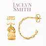 Jaclyn Smith Vine Hoop Earrings In Gold Image-1