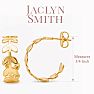 Jaclyn Smith Vine Hoop Earrings In Gold Image-2