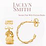 Jaclyn Smith Vine Hoop Earrings In Gold Image-3