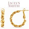 Jaclyn Smith Chain Link Hoop Earrings In Gold Image-1
