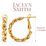Jaclyn Smith Chain Link Hoop Earrings In Gold Image-2