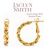Jaclyn Smith Chain Link Hoop Earrings In Gold Image-3