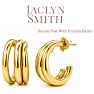 Jaclyn Smith Thick Tri Hoop Earrings In Gold Image-3