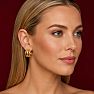 Jaclyn Smith Thick Tri Hoop Earrings In Gold Image-4