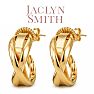 Jaclyn Smith Classy Hoop Earrings In Gold Image-1