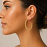 Jaclyn Smith Large Evening Hoop Earrings In Gold Image-4