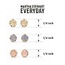 Martha Stewart Everyday Round Colored Stone Earrings Set of 3 Image-2