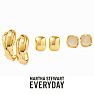 Martha Stewart Everyday Gold Hoop and Stud Earrings Set of 3 Image-1