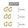 Martha Stewart Everyday Gold Hoop Earrings Set of 3 Image-2