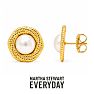 Martha Stewart Everyday Pearl Stud Earrings In Gold Image-1