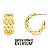 Martha Stewart Everyday Textured Hoop Earrings In Gold Image-1