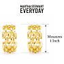 Martha Stewart Everyday Textured Hoop Earrings In Gold Image-2