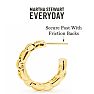 Martha Stewart Everyday Textured Hoop Earrings In Gold Image-3